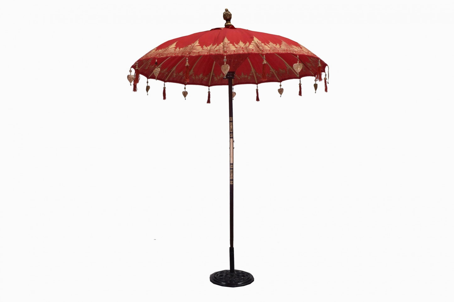 Parasol balinais rouge/or