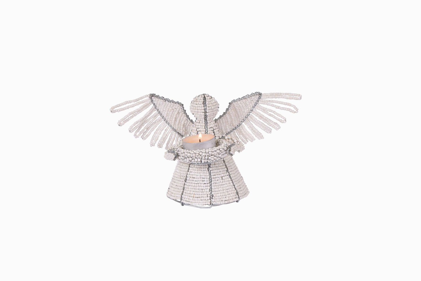 Ángel de cuentas blancas pequeño