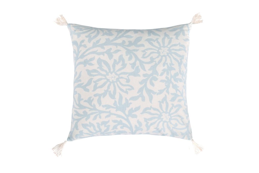 V&A Collaboration Coussin Clematis 46x46cm - Bleu Poudre