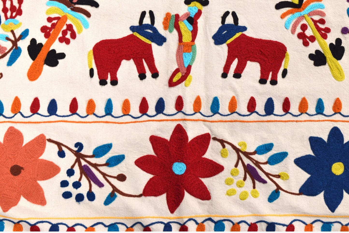 Hand embroidered Indian wall hanging WH61/BS11