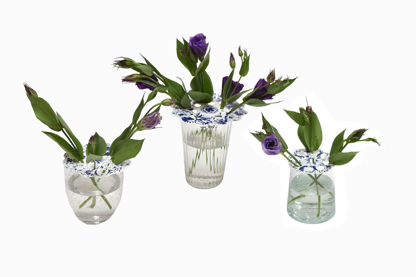 Grenouilles de fleurs en papier en paquet plat de Delft