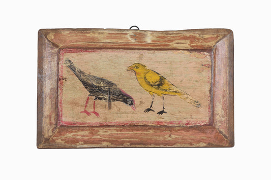 Wooden painted bird panel Ref 5
