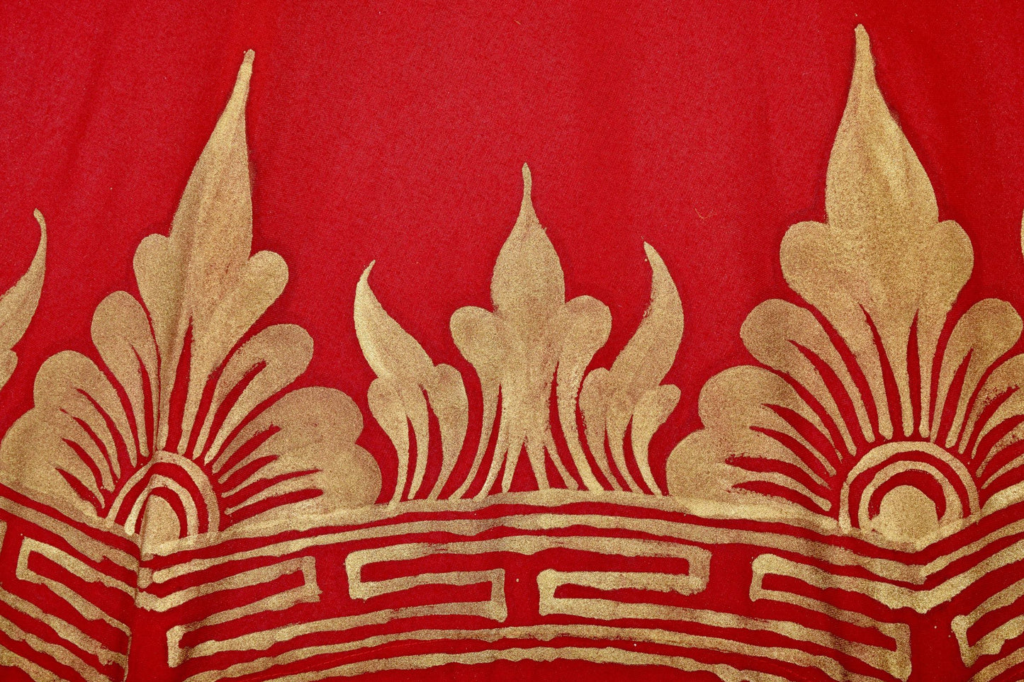 Parasol balinais rouge/or