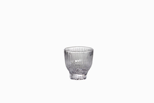 GROOVED GLASS 250ML TUMBLER CLEAR (SINGLE)