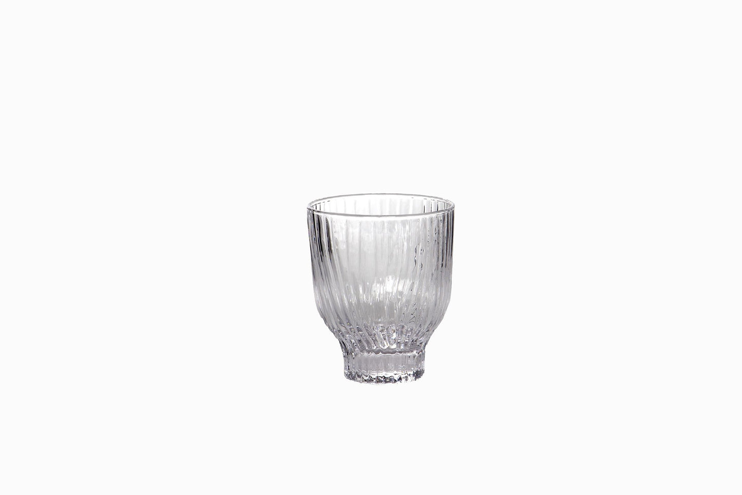 VASO VIDRIO RANURADO 300ML TRANSPARENTE (SINGLE)