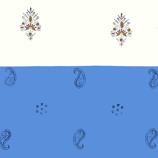 Paisley Mandore Crème & Bleu Céleste Paisley Mandore Crème & Bleu Céleste