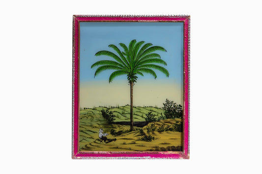 Palm tree glass painting (Medium)