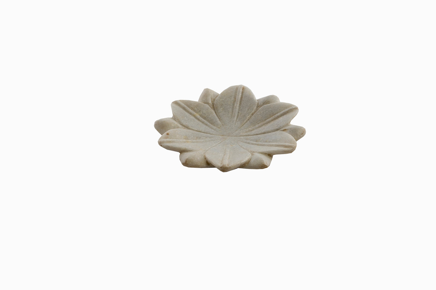 PLATO DE FLOR DE LOTO DE MÁRMOL (PEQUEÑO)