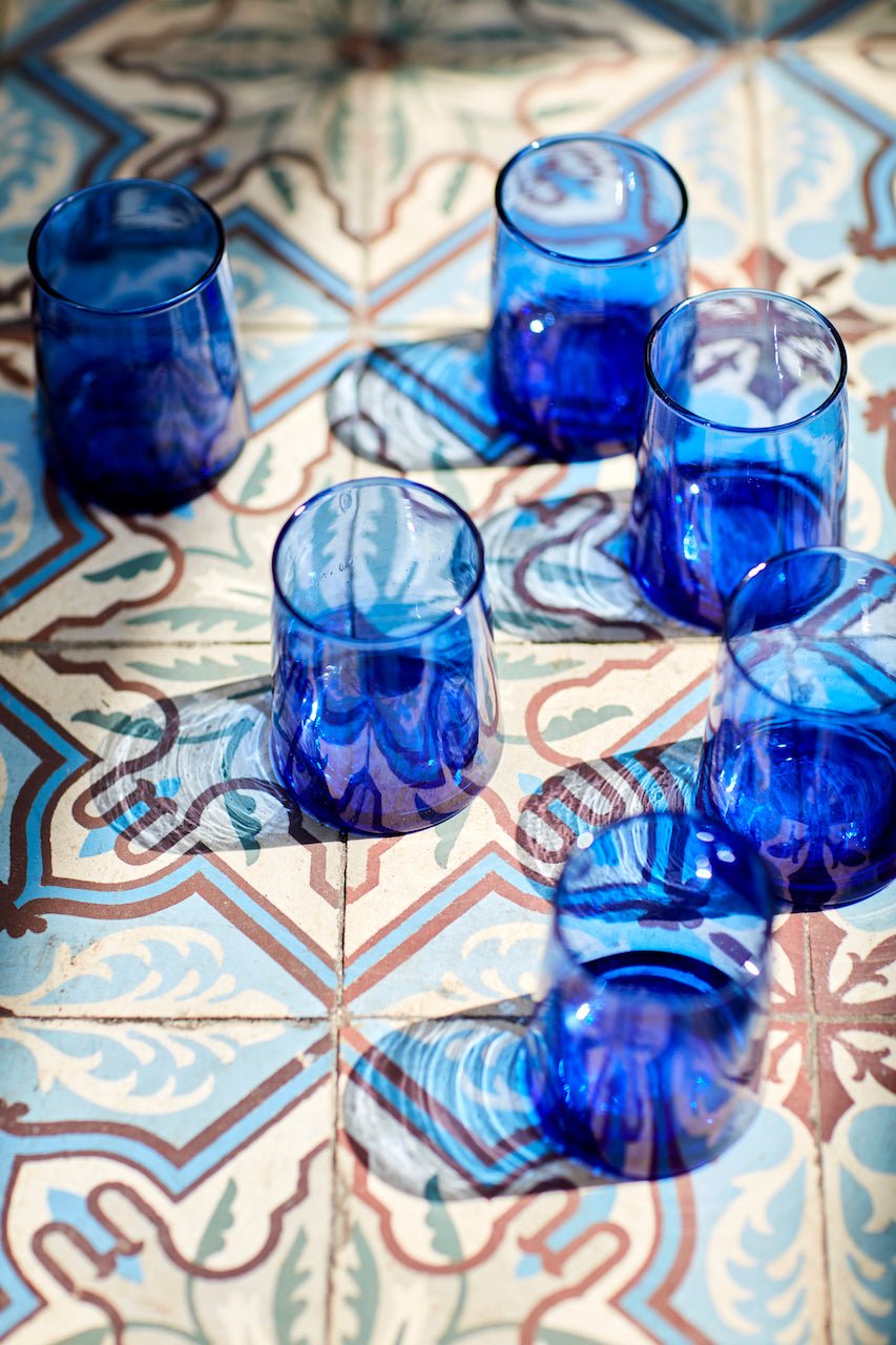 BELDI WATER GLASS BLUE (PACK OF 6)