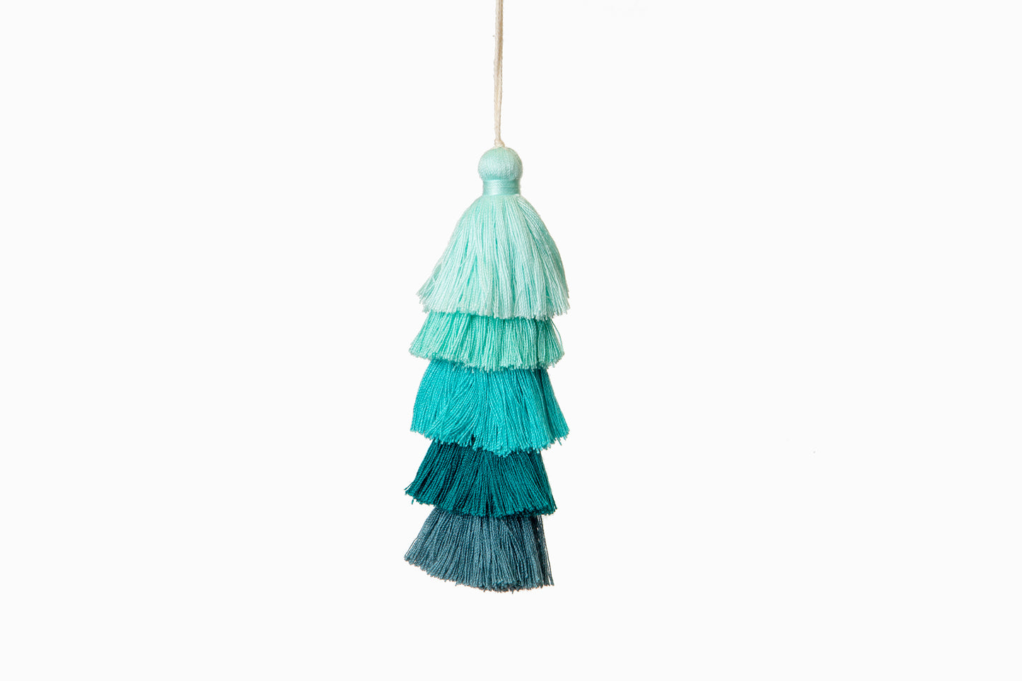 GLAND DÉCORATIONS POM POM VERT/TURQUOISE