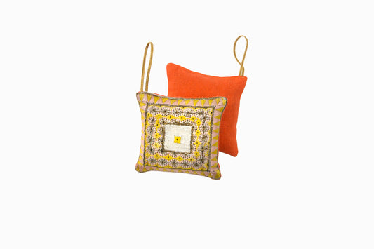 BOLSO VINTAGE LAVANDA BORDADO A MANO REF 5