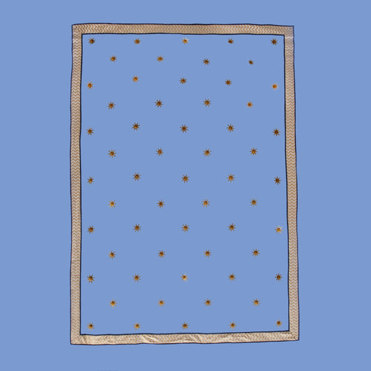 Pérgola 2,8m de Pared - Estrella Dorada - Azul Celeste
