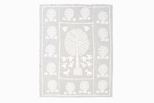 Couvre-lit en coton découpé "Arbre de vie" BS4