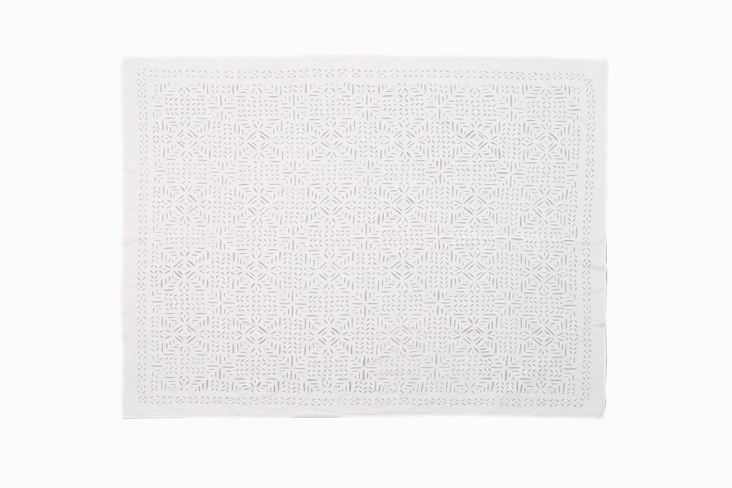 Couvre-lit en coton découpé à motif géométrique BS6