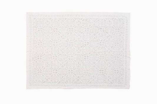 Couvre-lit en coton découpé à motif géométrique BS6