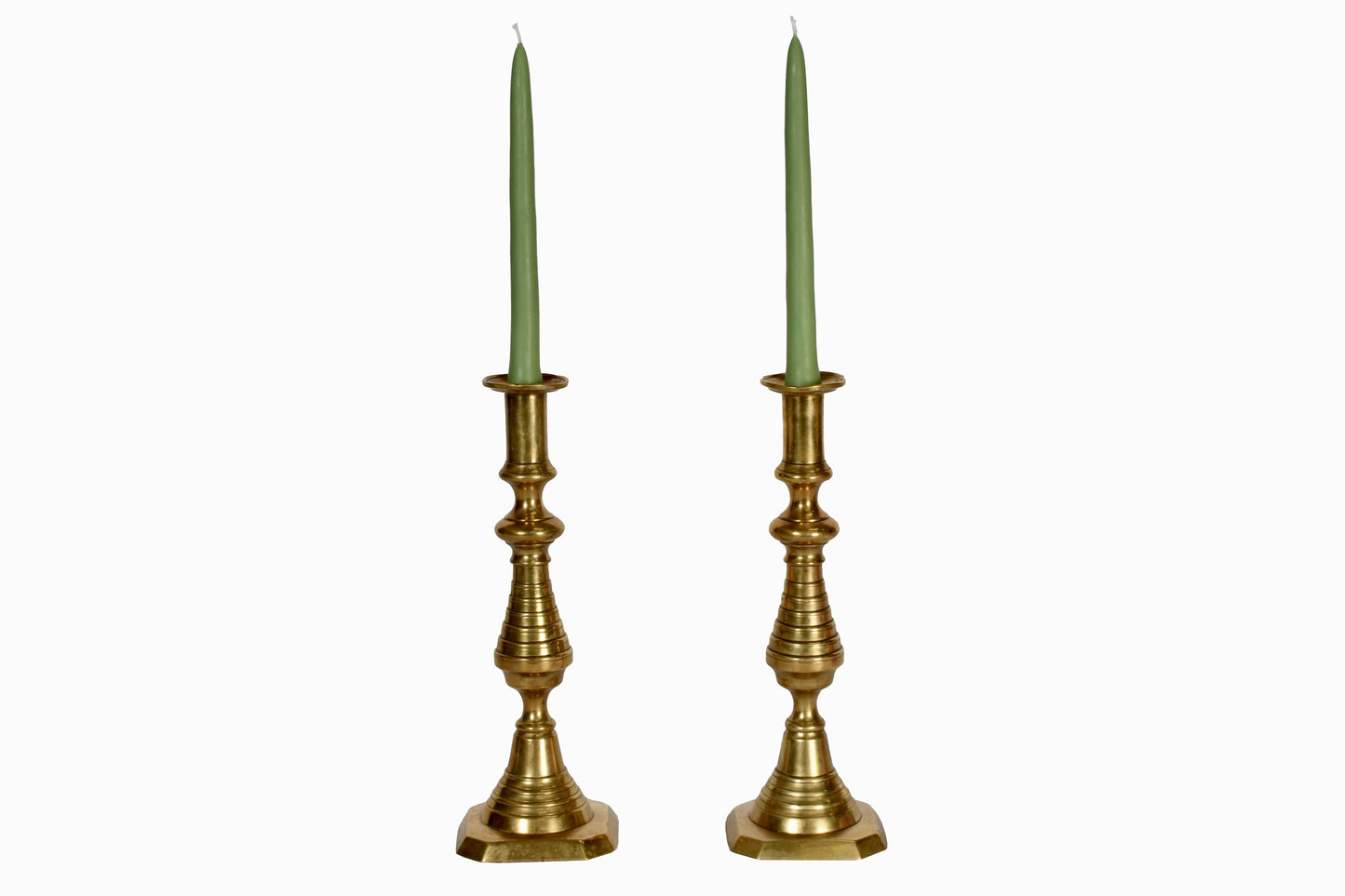 Paire de BOUGIES VINTAGE EN LAITON Réf 101