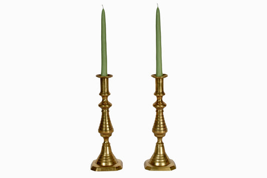 Pair of VINTAGE BRASS CANDLESTICKS Ref 101