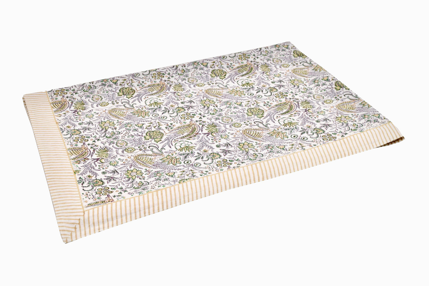 Mantel block print grande verde TC2