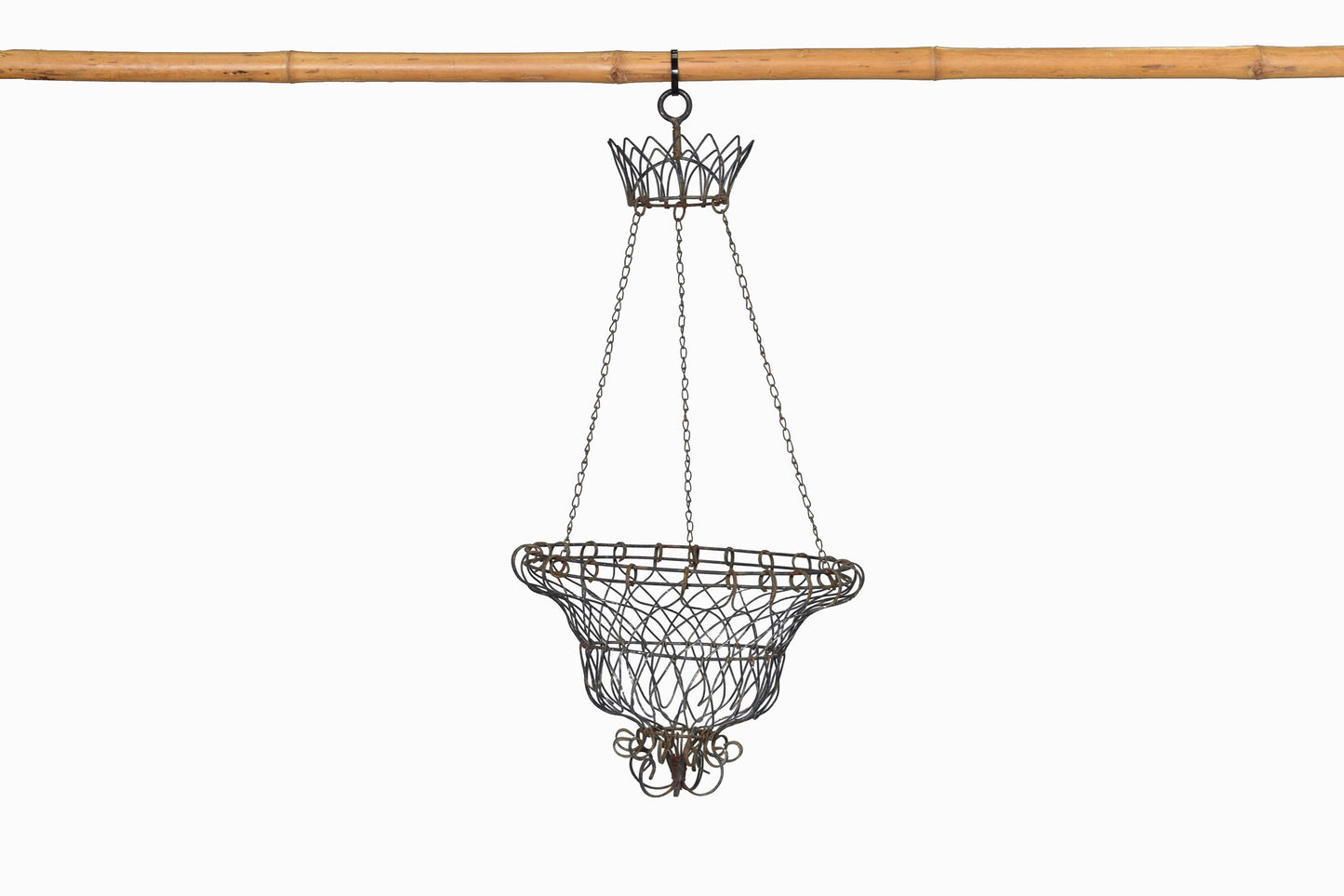 Cesta colgante de alambre metálico