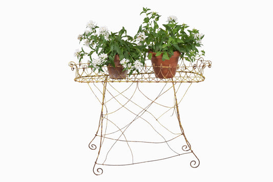 Victorian metal wire jardiniere