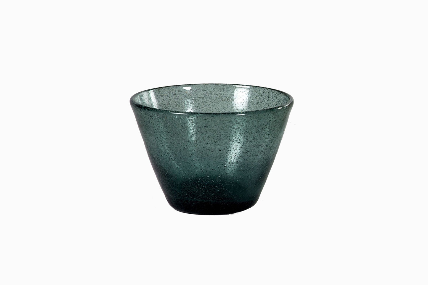 Cuenco de cristal burbuja azul hielo