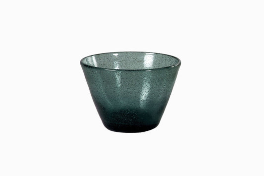 Cuenco de cristal burbuja azul hielo