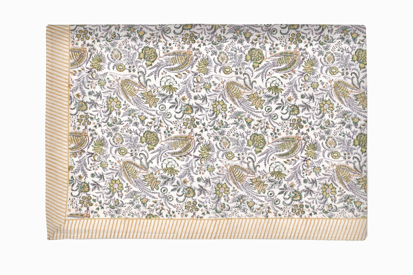 Mantel block print grande verde TC2
