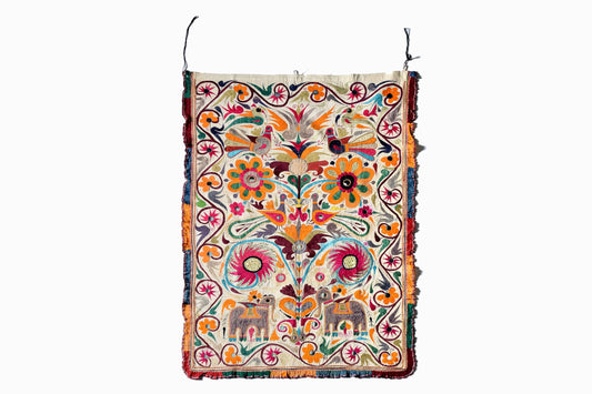 A old embroidered wall hanging from Gujurat WH71