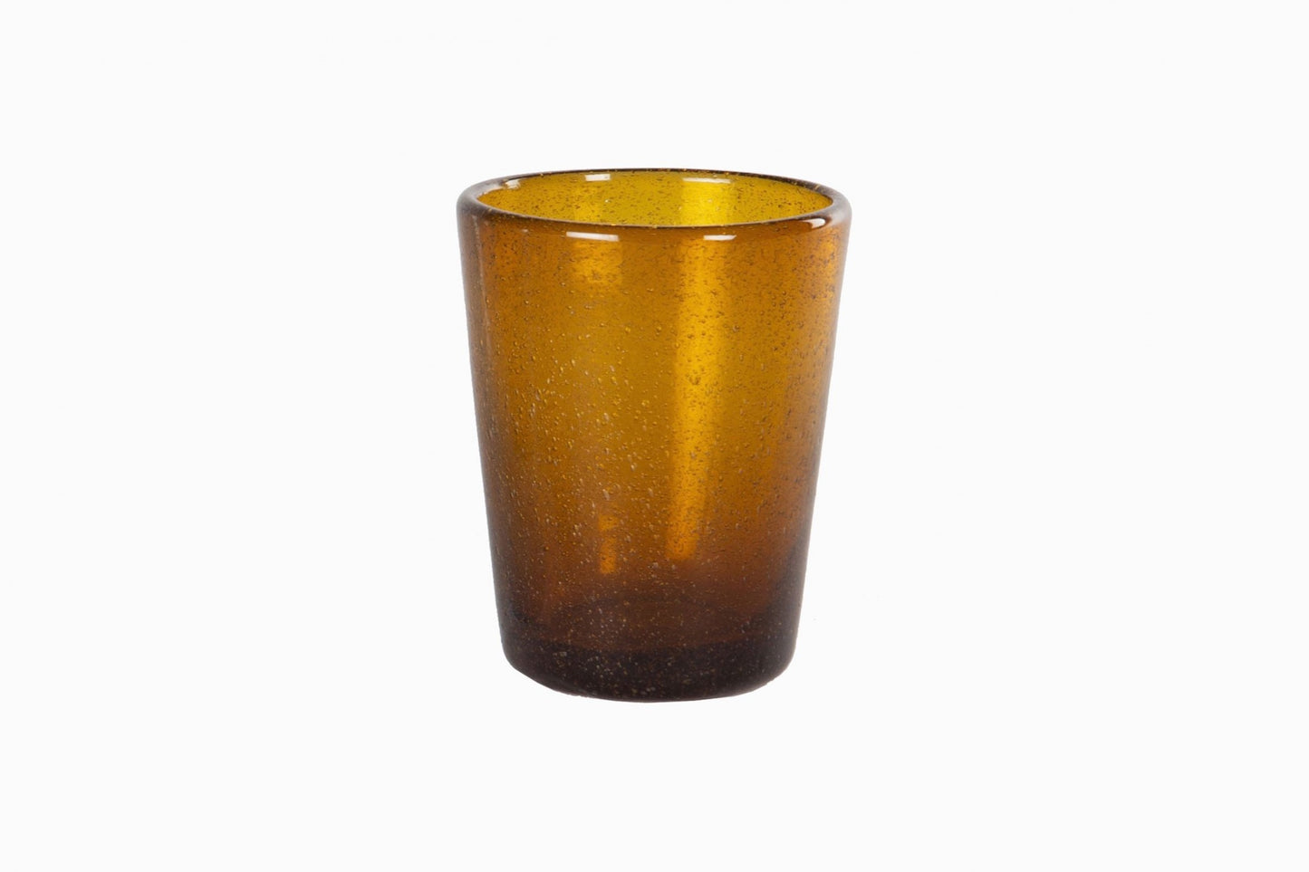 VASO CRISTAL BURBUJA ÁMBAR