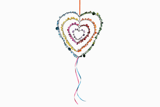 COEURS EN PERLES DE VERRE