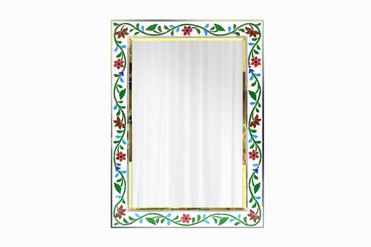 RAJASTHANI INLAID MIRROR LARGE REF 6