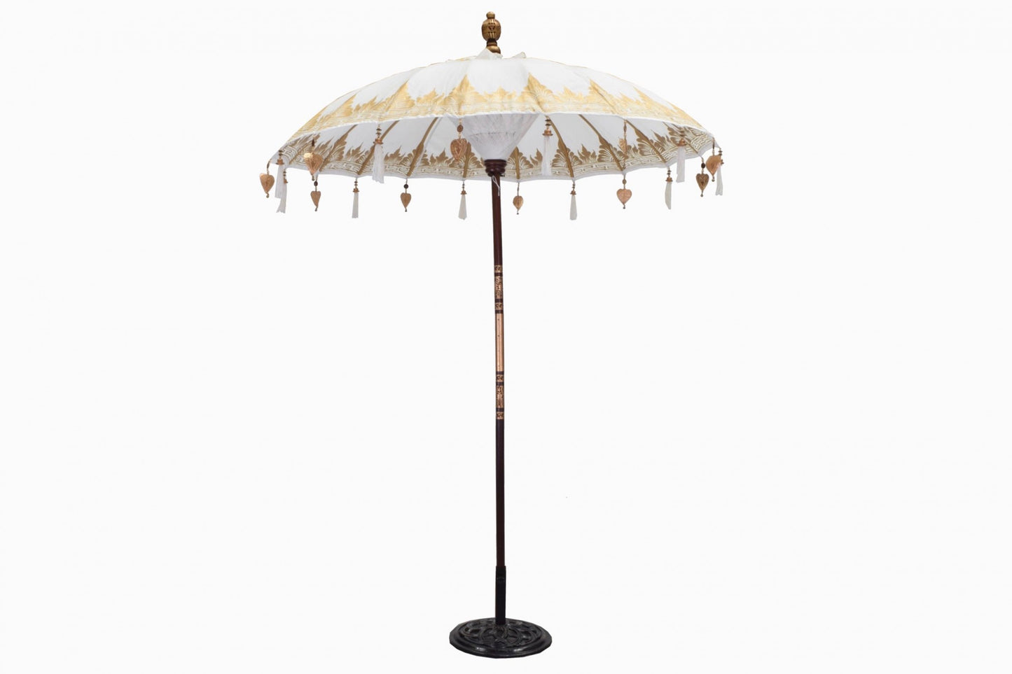 Parasol balinais crème/or