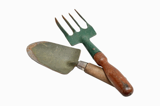 Vintage gardening set green