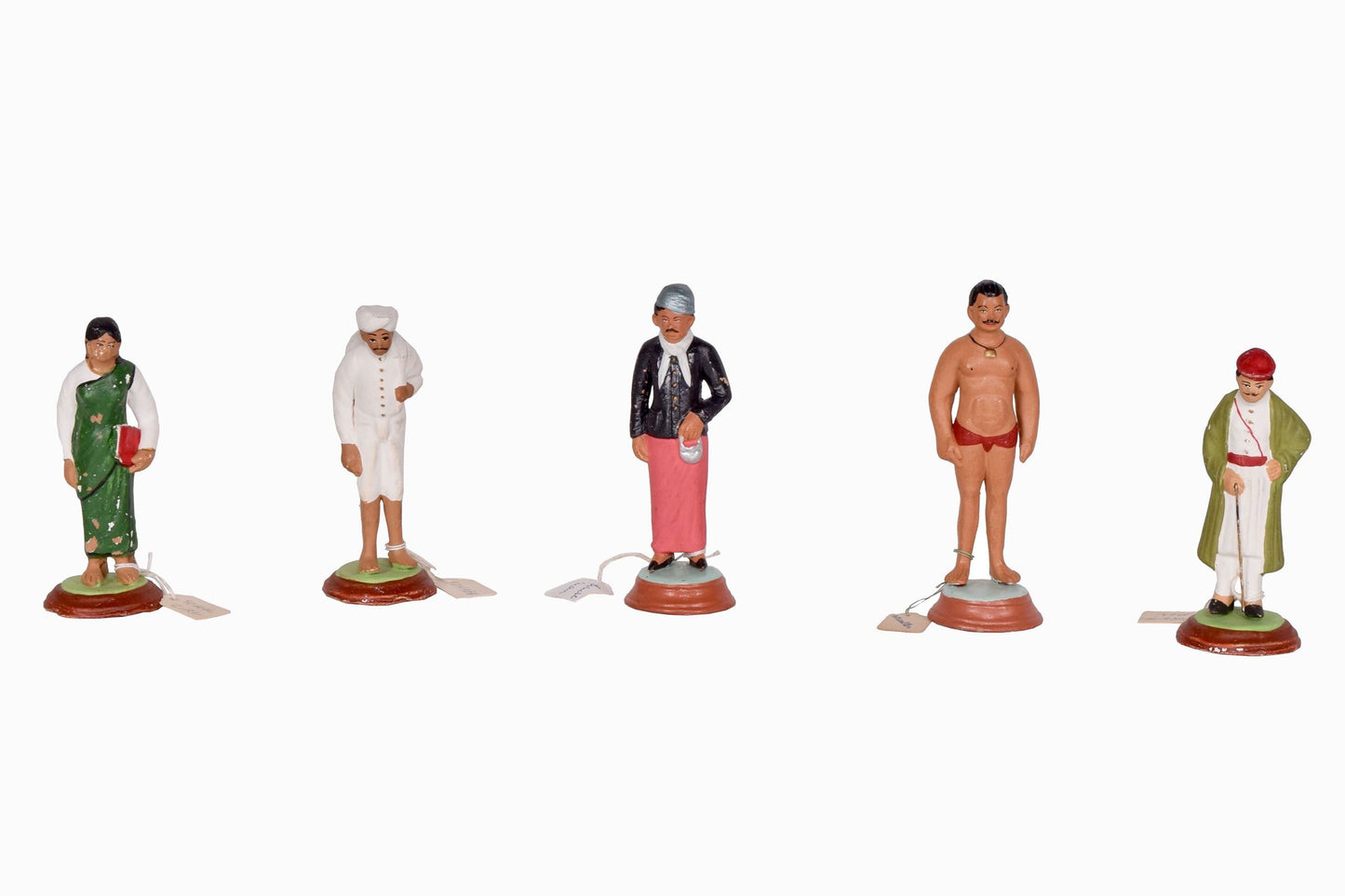 Miniaturas indias de cerámica vintage Grupo 11