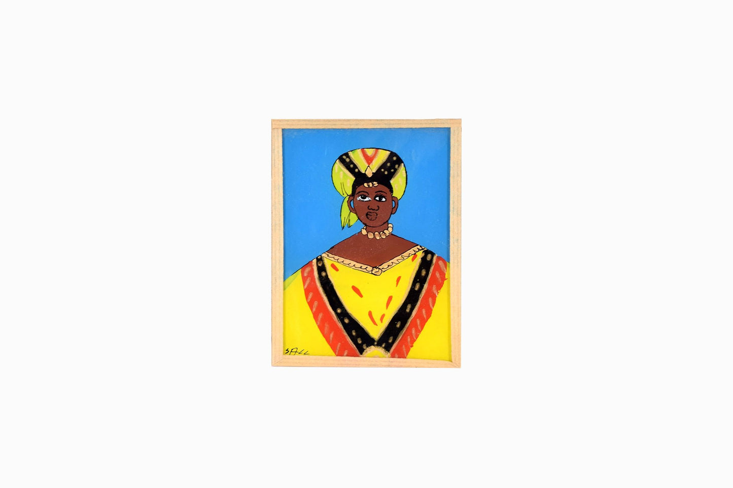 Tableau sur verre sénégalais Réf SGP14