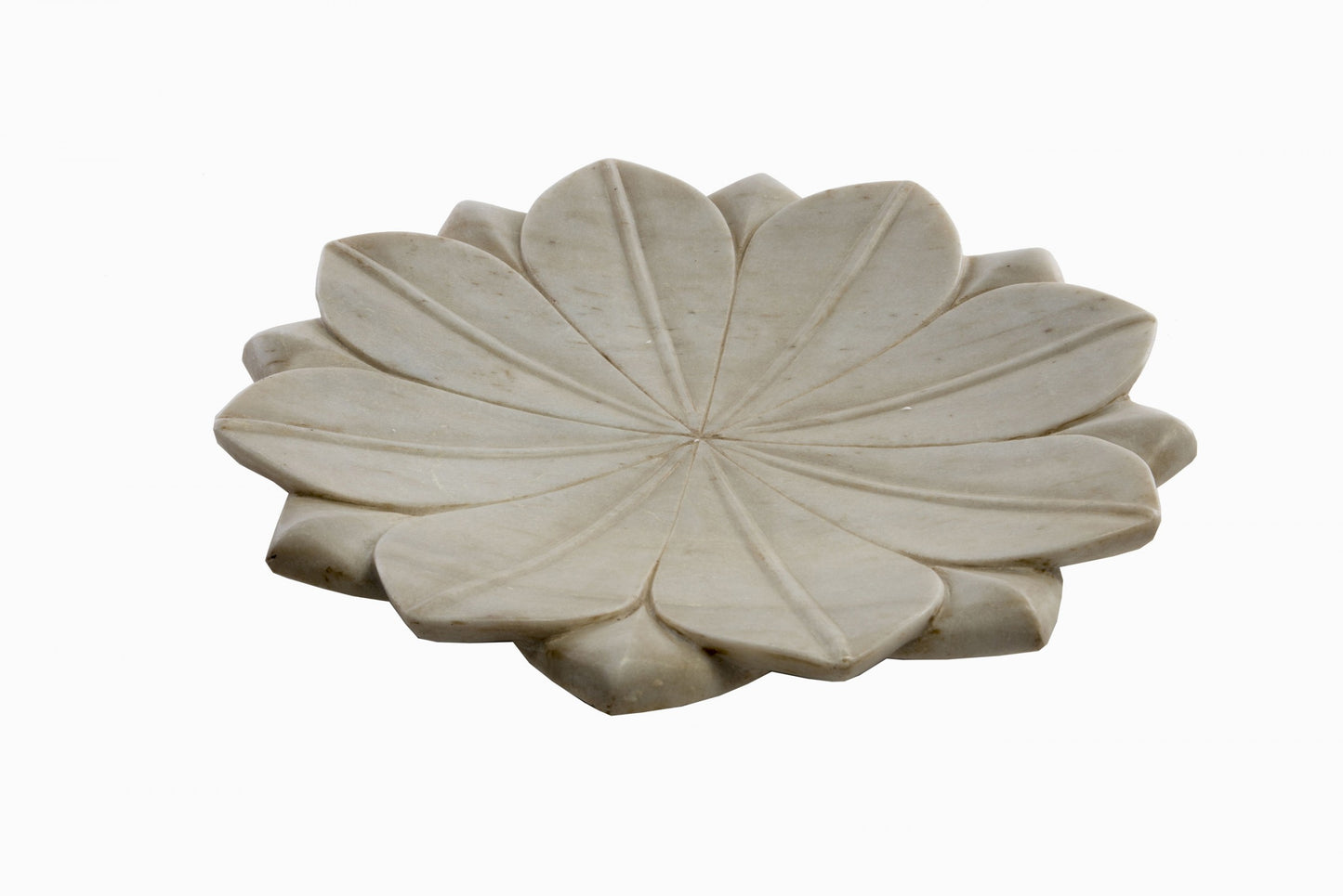 PLATO DE FLOR DE LOTO DE MÁRMOL (GRANDE)