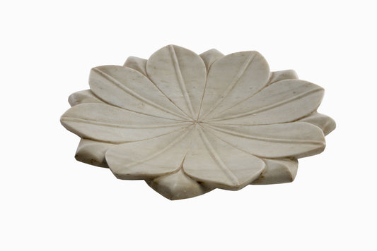 PLAT FLEUR DE LOTUS EN MARBRE (GRAND)