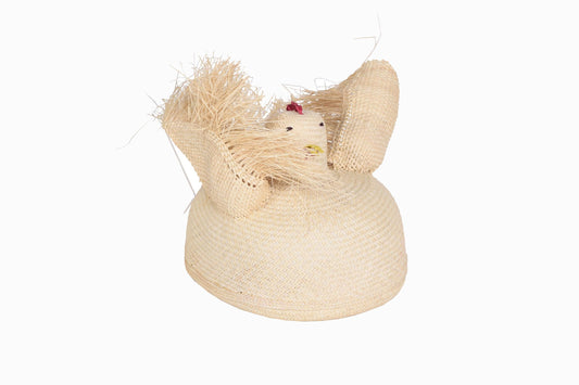 COLOMBIAN STRAW CHICKEN BASKET REF 4