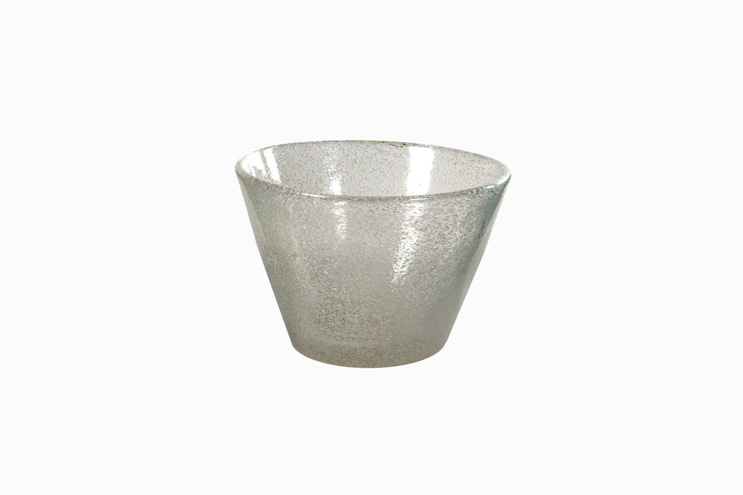Cuenco de cristal burbuja transparente