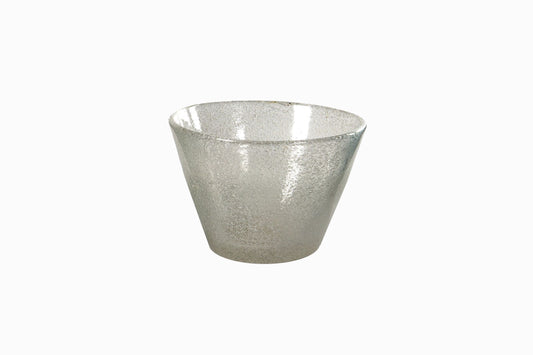 Cuenco de cristal burbuja transparente