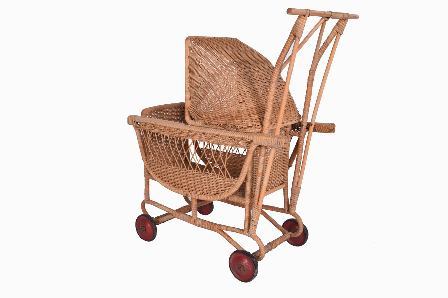 Landau jouet ENFANT en rotin