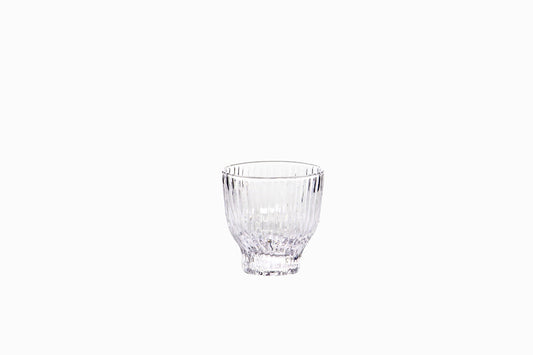 Grooved glass 250ml tumbler clear