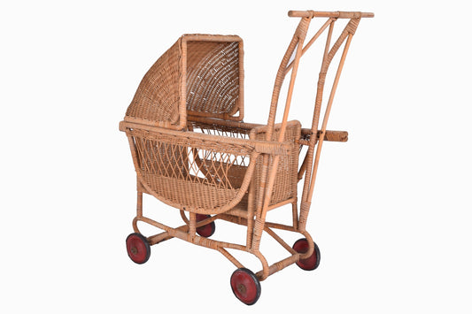 Landau jouet ENFANT en rotin