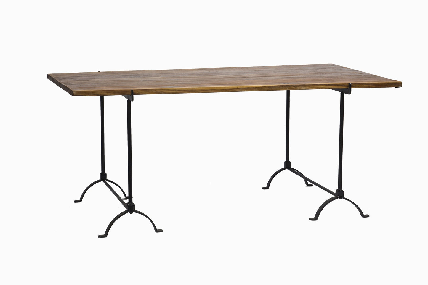 MESA CABALLETE DE MADERA Y HIERRO