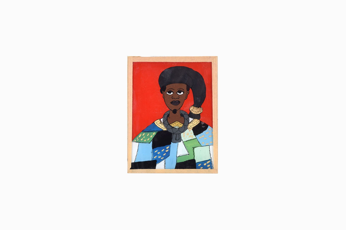 Tableau sur verre sénégalais Réf SGP16