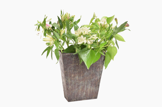 METAL BAMBOO VASE