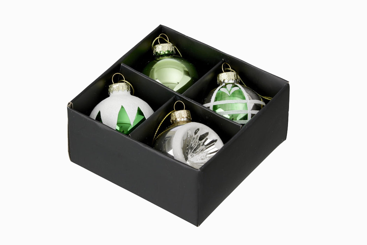 BOLAS DE CRISTAL RETRO VERDE (CAJA DE 4)