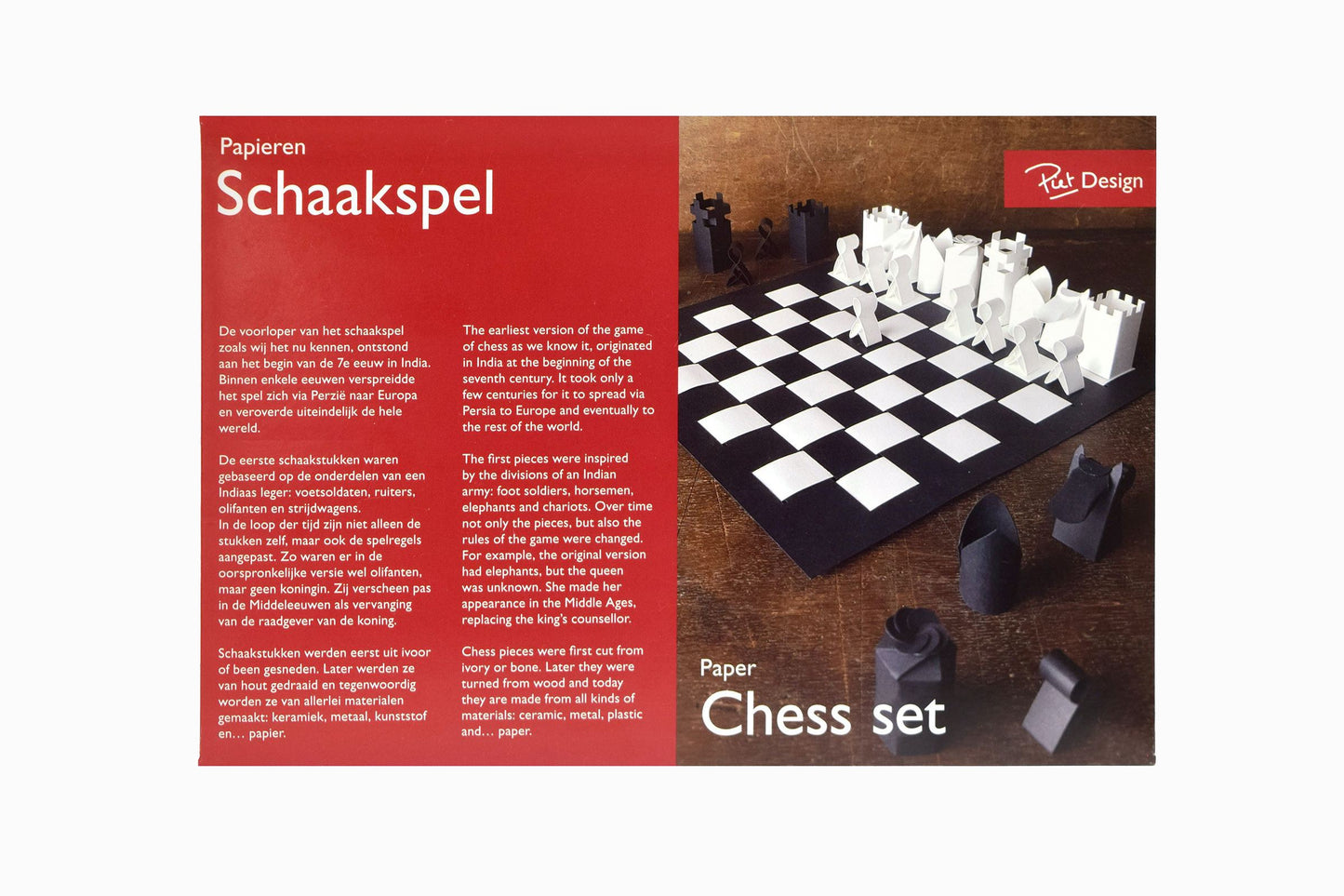 Juego de ajedrez de papel Flatpack