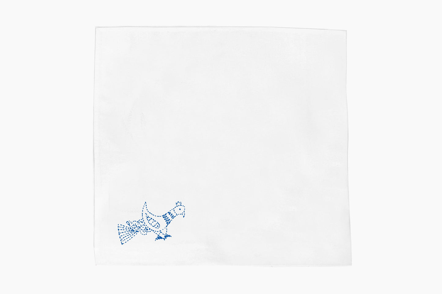 SERVIETTES EN COTON OISEAU BRODÉ