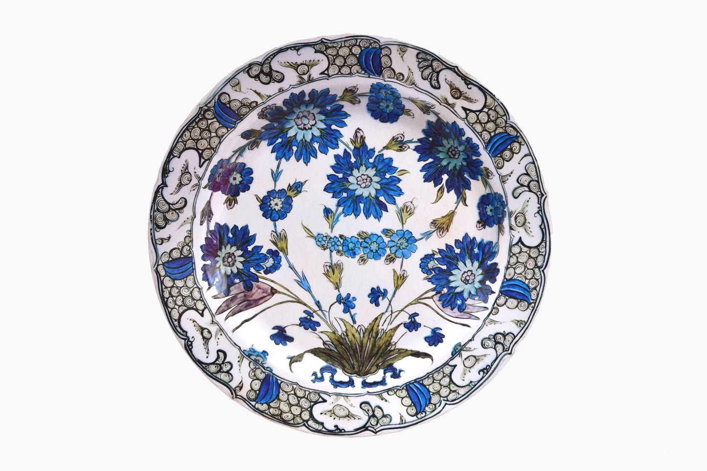 Plato de hojalata Flores de Iznik